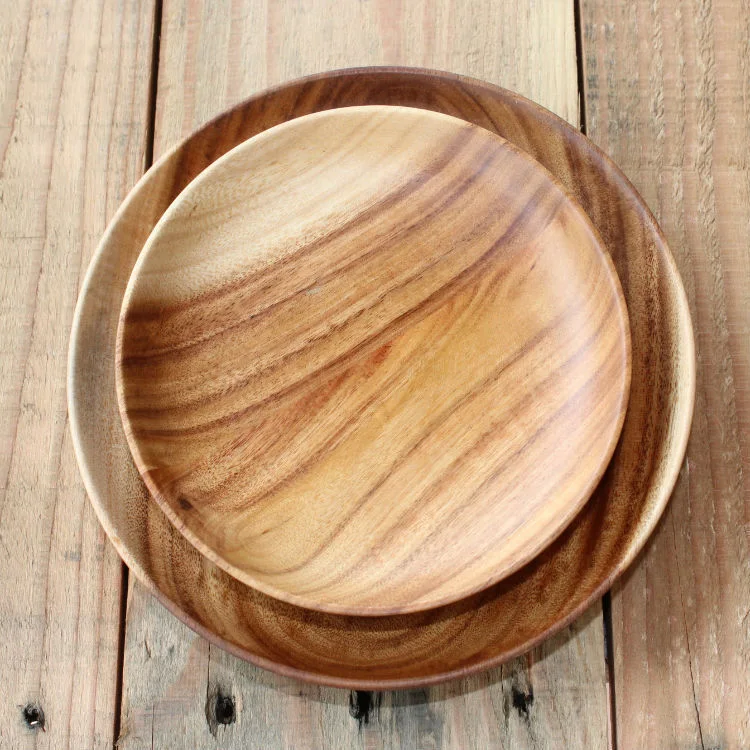 Bamboo Serving, Bamboo Serving Tray, Fruit Platter, Tea Tray, Food Tray, Cookie Platter, Round Wooden Tray, Wood Serving Traytray for Food and Drink