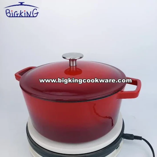 5 Quart Customized Color Enamel Cast Iron Casserole Dish with Lid for Bakeware Oven